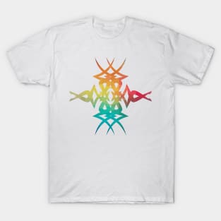 Rainbow geometric design 05 T-Shirt